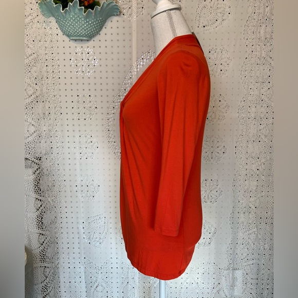 Ann Taylor Women’s Size Small Red Blouse with Long Sleeves NWT Lt Weight EZ2PAK - Picture 4 of 10